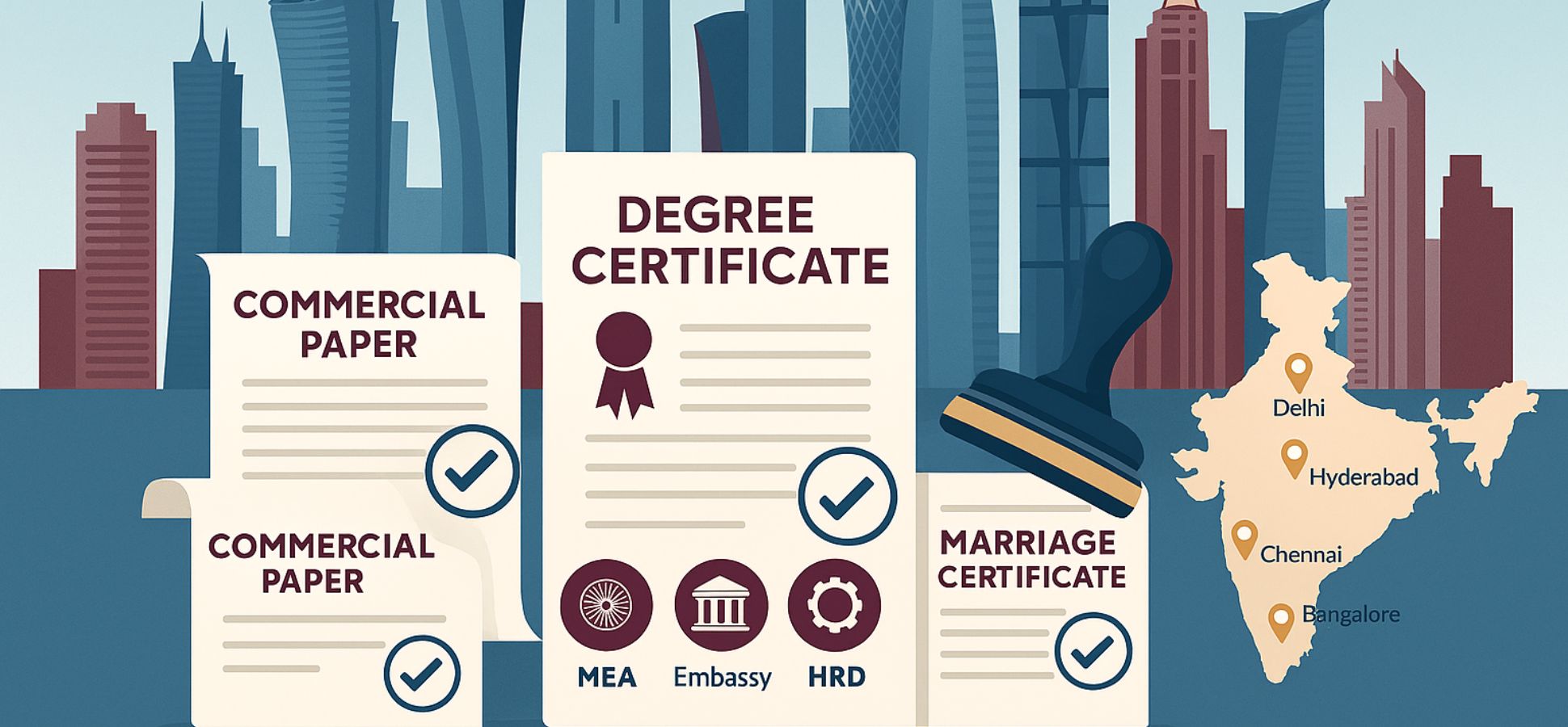 Certificate Attestation for Qatar in Delhi