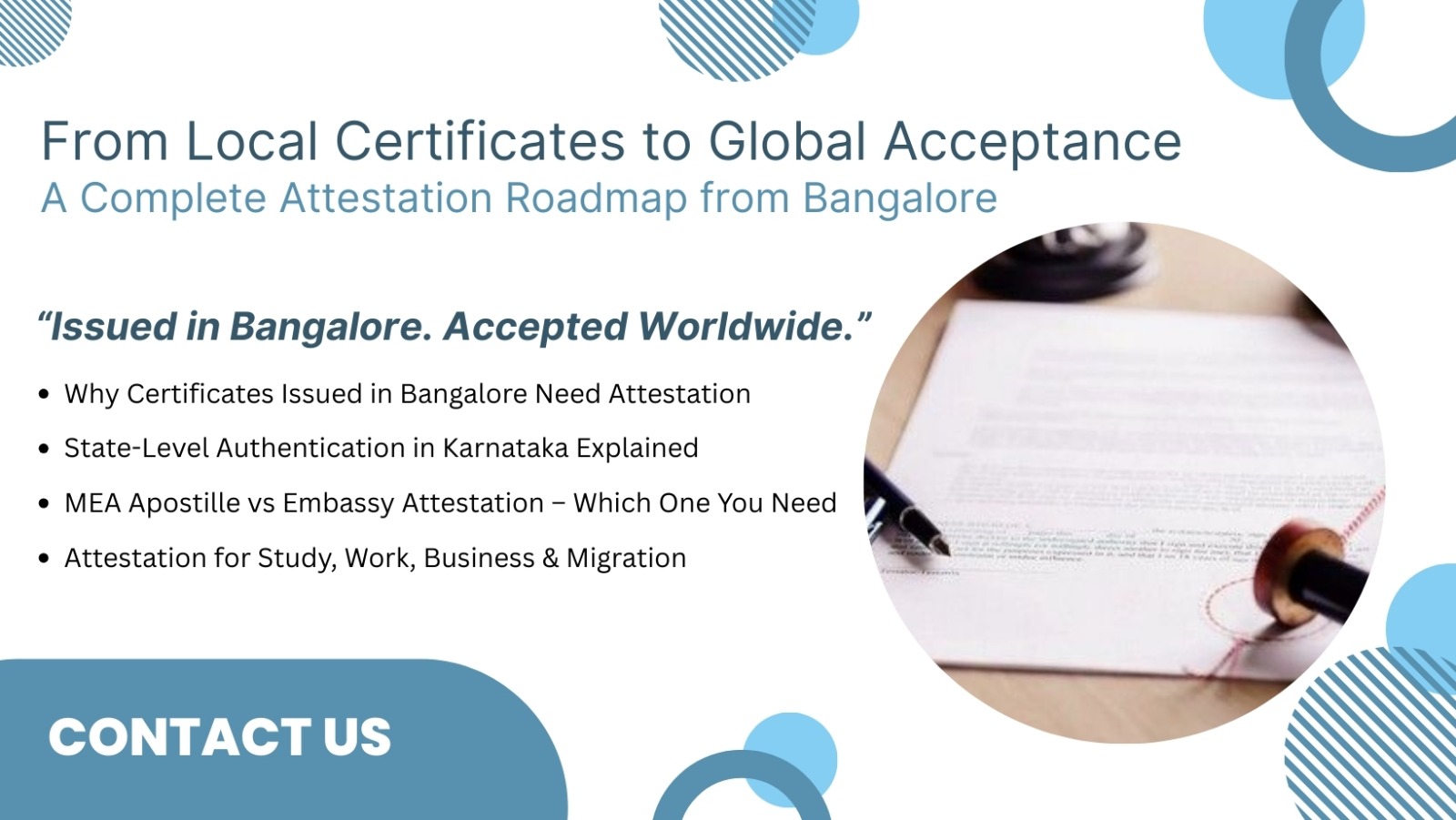 certificate attestation in bangalore