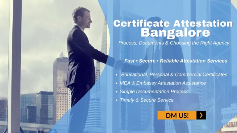 Certificate Attestation in Bangalore