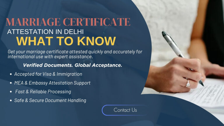 Marriage Certificate Attestation in Delhi